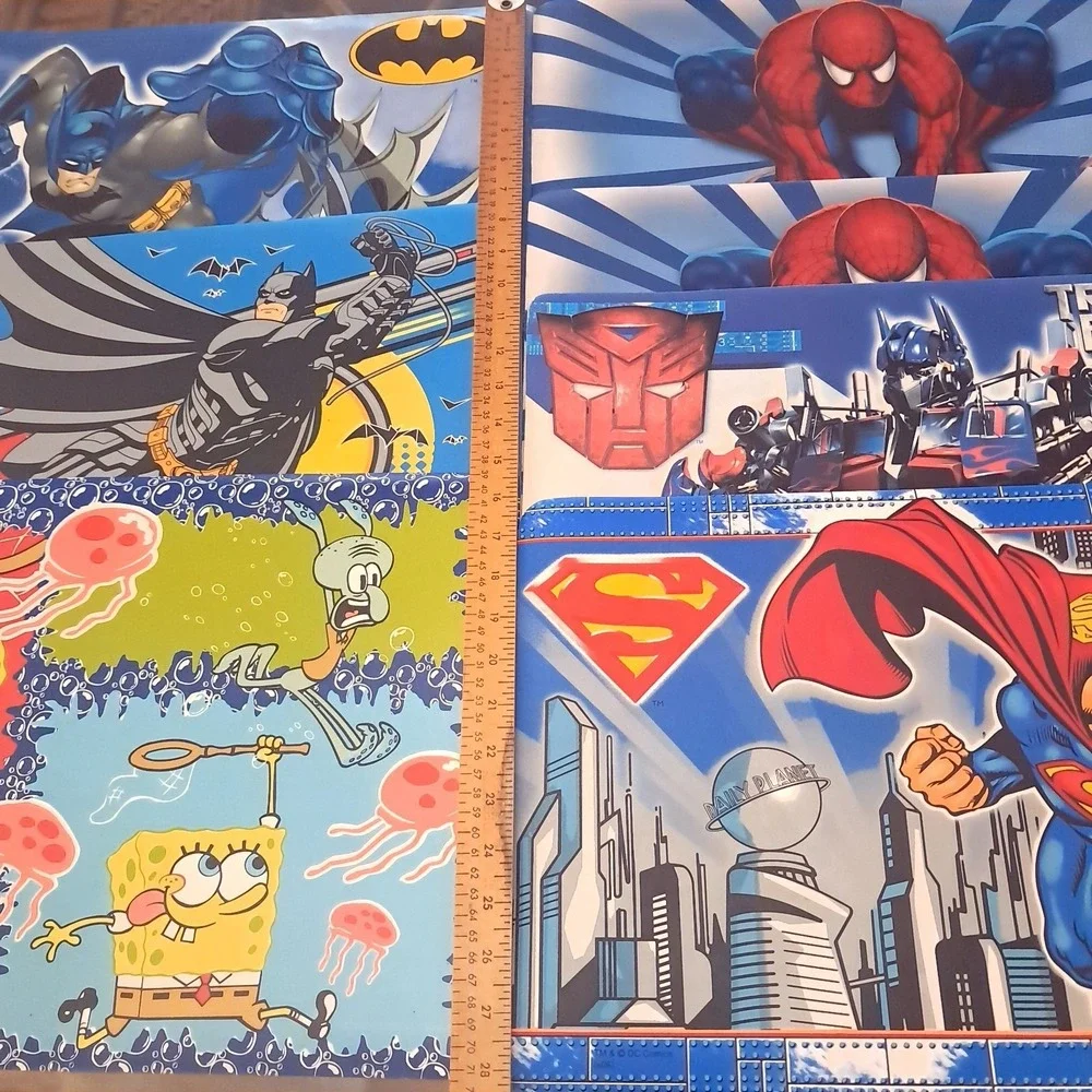 Kids Placemats set‎ Batman Spiderman Transformers Superman Spongebob Squarepants